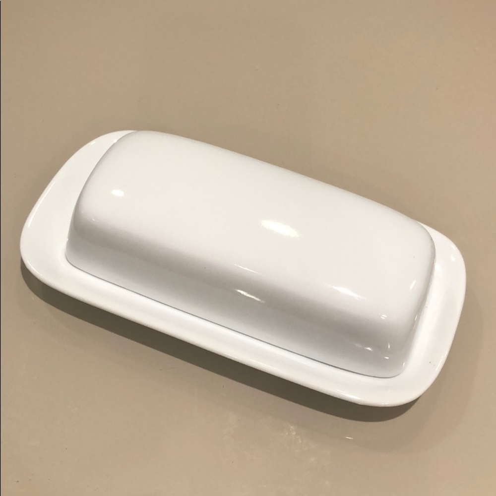 Butter dish Cordon Bleu white solid new